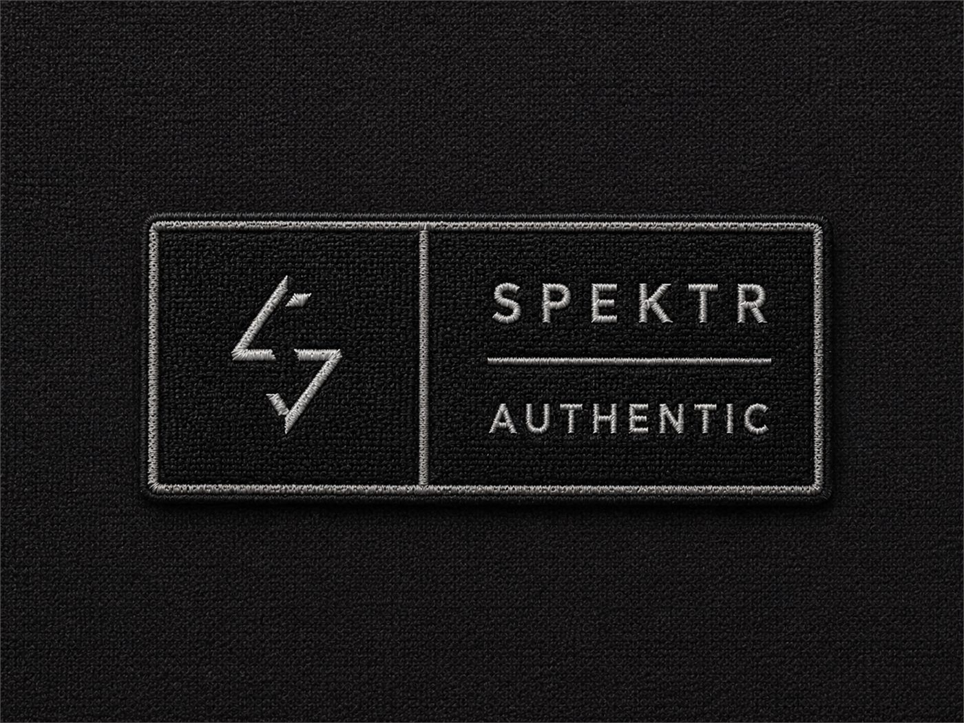 Patch Spektr Authentic sur textile noir
